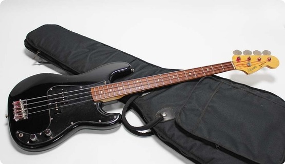Fender Japan Squier JV Precision Bass 1984 Black Bass For Sale 