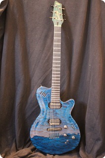 Godin Midi LGX 3 Voice 1998 Trans Blue Flamed Top Guitar For Sale Tone  Brothers