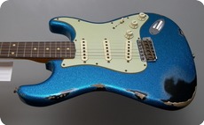 Fender Custom Shop 1962 HEAVY RELIC STRATOCASTER 2015 NAMM 2015 BLUE SPARKLE OVER BLACK