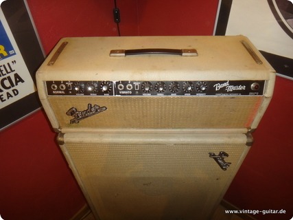 Fender Bandmaster 15 Showman Cabinet 1964 White Tolex Amp For