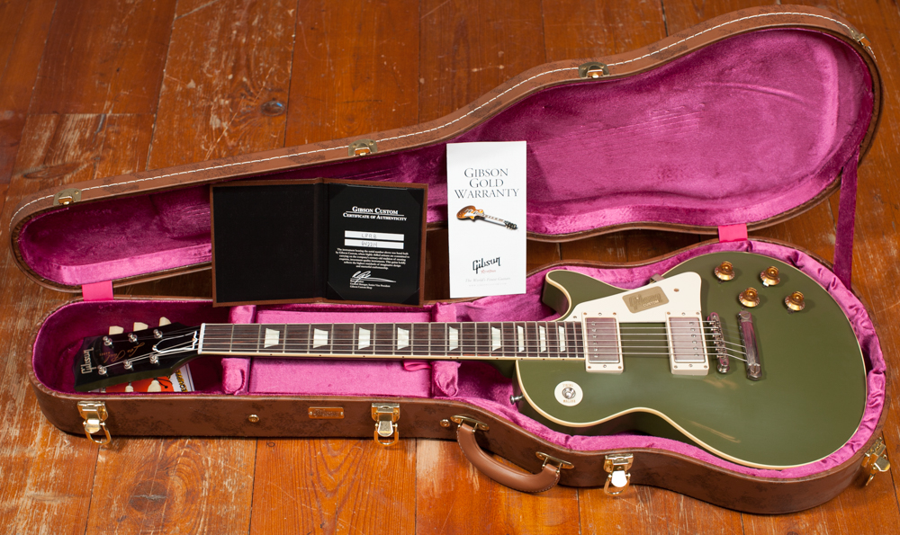 Gibson les paul store custom olive green