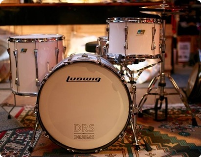 Ludwig Blue Olive 1975 White Gloss Delmar 