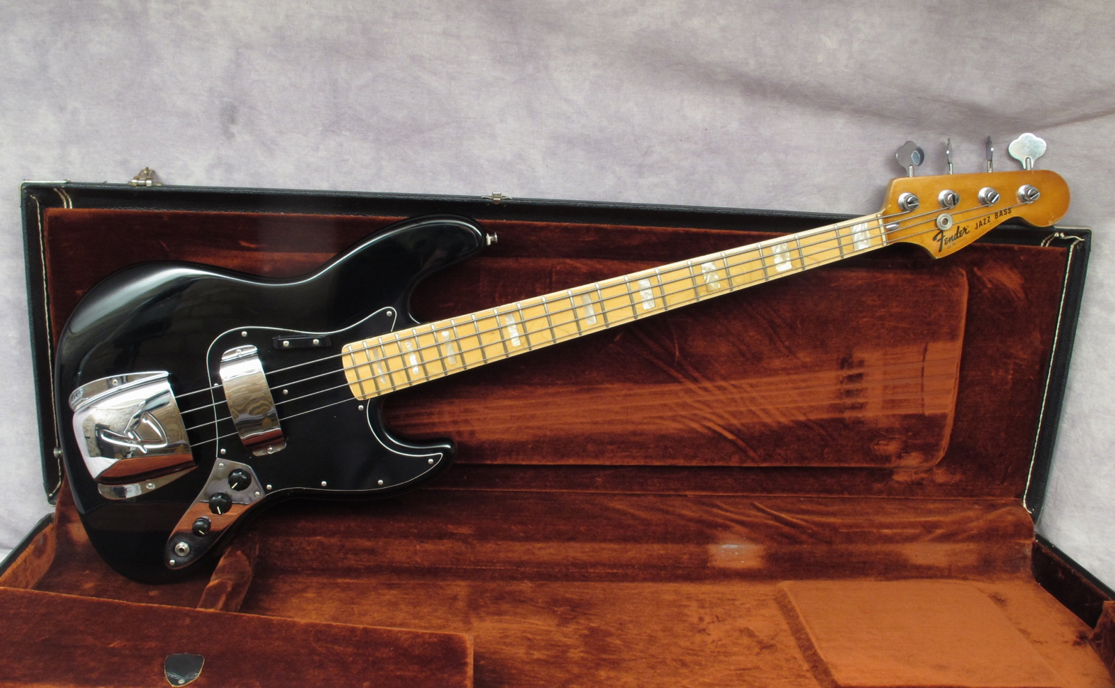 Fender Jazz 1976 Black Bass For Sale Andy Baxter Bass & Guitars Ltd