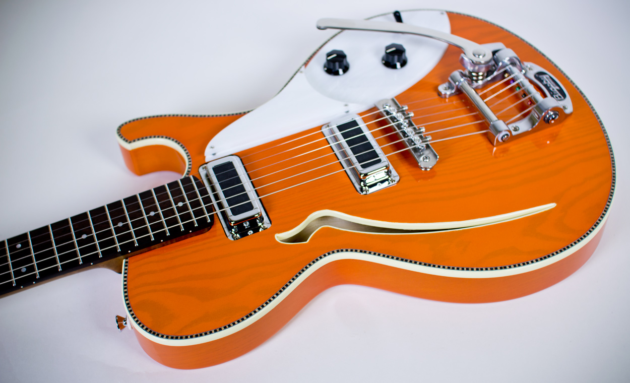 Red Rocket Guitars Commander Ric 2016 Heritage Orange Guitar For Sale