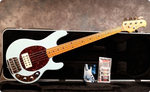 Ernie Ball Music Man Stingray Classic 5 2010 Powder Blue Bass For Sale Andy  Baxter Bass & Guitars Ltd