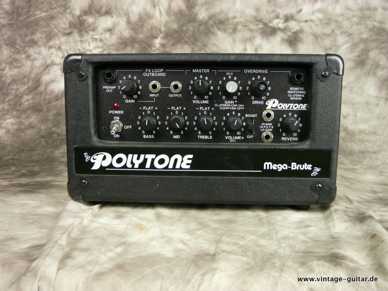 Polytone Mega Brute 1999 Black Tolex Amp For Sale Vintage Guitar