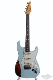 Suhr Classic Antique Rw Aged Sonic Blue Over Sunburst Sss