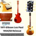 Gibson Les Paul 1971 Standard 5854 Reissue Gold Top 1971 Gold