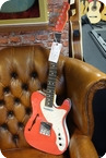 Fender Fender American 2 Tone Telecaster Thinline Fiesta Red White Limited Edition 2020 Fiesta Red White