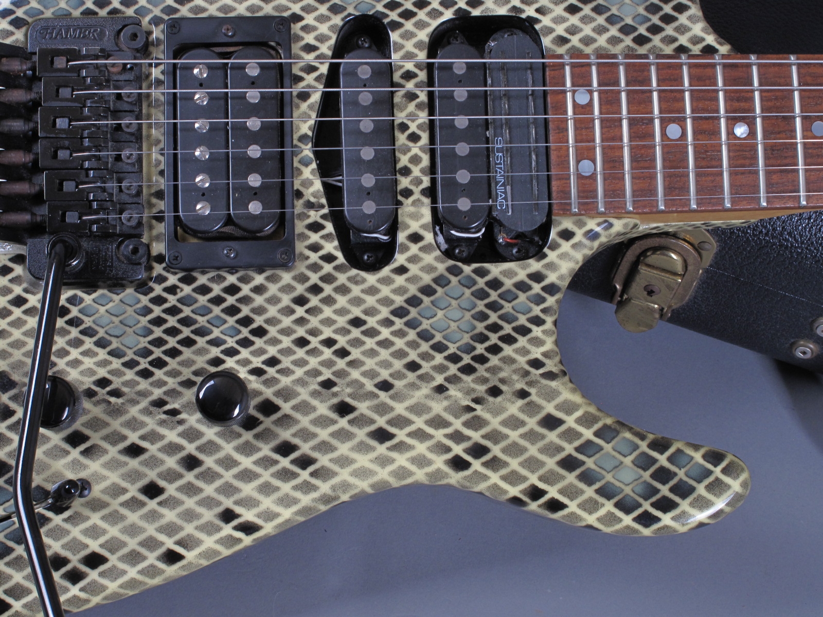 Hamer Chaparral Sustainiac 1989 Snakeskin Graphic Guitar For Sale ...