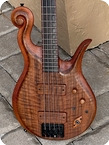 Pete Hilton Bass Guitars Reverse Scroll Bass 2011 Walnut Finish