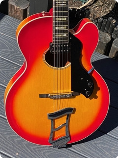 Hagstrom James D'aquisto Oval Hole 1977 Cherry Sunburst Finish 