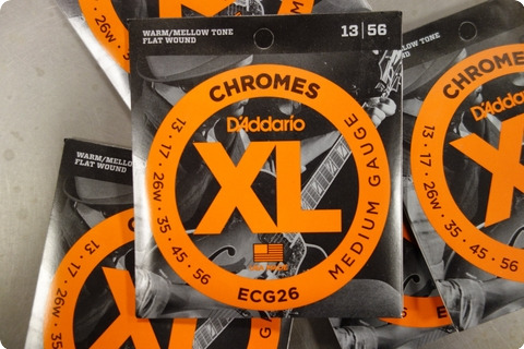 D'addario D'addario Ecg 26 Chromes 13 56 Medium Flatwound ( 5 Sets )