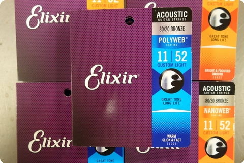 Elixir Elixir 11 52 Acoustic Guitar Strings Bronze Poly/nano Combi ( 5 Sets )