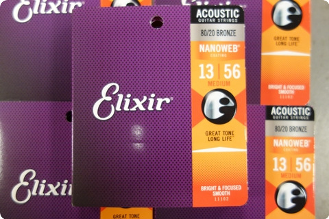 Elixir Elixir 13 56 Acoustic Guitar Strings Bronze Nanoweb ( 5 Sets )