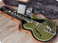 Gibson ES 355 Olive Drab Green VOS Limited Run Bigsby With COA Case 2015 Olive Drab Green