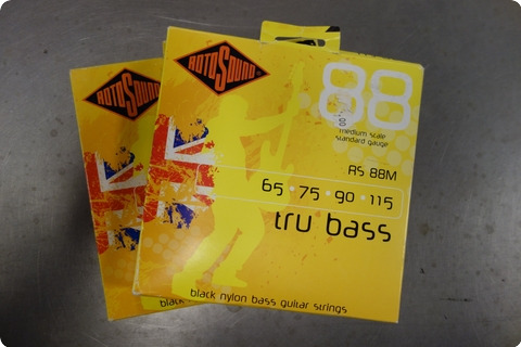 Rotosound Rotosound Rs 88m Black Nylon Bass Guitar String Set 2 Pack