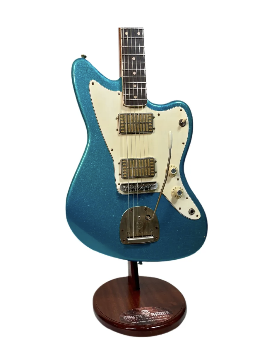 Mario Guitars Jazzbastard Fine Flake Lake Placid Blue Guitar For