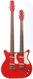 Danelectro Doubleneck Baritone 66 2000 Cardinal Red