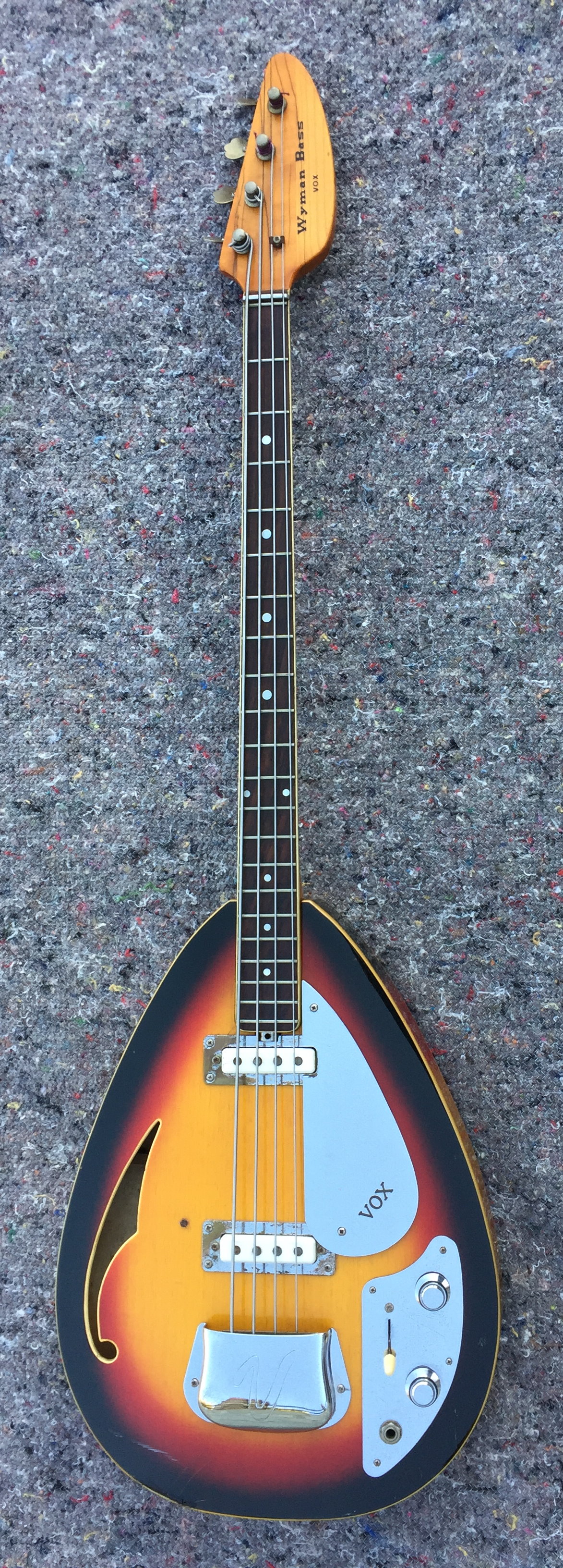 Vox Wyman 1960 Sunburst Bass For Sale Hendrix Guitars