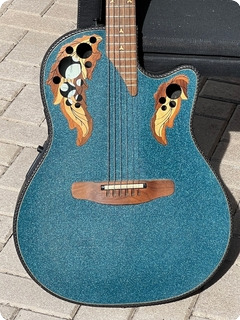 Ovation Adamas II 1881 1992 Blue Green Finish Guitar For Sale 
